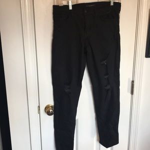 Black flying monkey distressed jeans